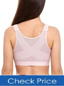 DELIMIRA Womens Front Closure Wire Free Back Support Posture Bra
